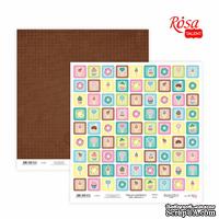 Бумага для скрапбукинга от ROSA TALENT - Cake delicious 4, двусторонняя, 30х30см, 200г/м2 - ScrapUA.com