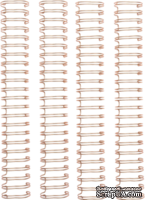 Пружинки для біндера - WR - Cinch - Wire Binders - Rose Gold (1in), колір рожеве золото, діаметр 2.54см, 4 шт.