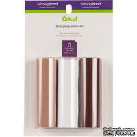 Набор термотрансферных листов от Cricut - Mini Everyday Iron-On Vinyl - Neutrals, 9х61см, 3 листа