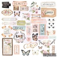 Набор высечек Prima - Apricot Honey Cardstock Ephemera, 37 штук
