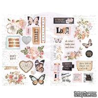 Наклейки из чипборда Prima - Apricot Honey - Chipboard Sticker, 30шт.