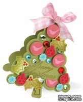 КОМИССИОНКА БУ Ножи + штампы Sizzix Framelits Die Set 8PK w/Stamps - Merry Christmas Tree от  Hero Arts 658276 - ScrapUA.com