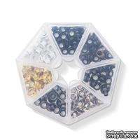 Набор люверсов с контейнером от WeR Memory Keepers – Metallics, 140 шт., 7 цветов