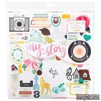Высечки из чипборда от Crate Paper - Maggie Holmes Open Book Chipboard - Accents - 30x30 см, 44 шт.