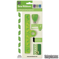 Инструмент от We R Memory Keepers - Sew Ribbon Punch & Stencil - Leaf