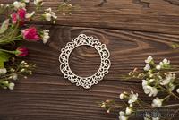 Чипборд от WOODchic - &quot;Рамка узорная круг&quot;, 6.5х7 см - ScrapUA.com
