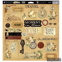 Лист наклеек из чипборда Prima - Time Traveler's Memories - Chipboard Pieces