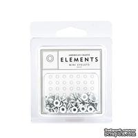 Люверсы от American Crafts - Mini Eyelets – White, белые, 85462