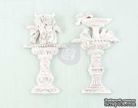 Набор гипсовых украшений от Prima - Фонтаны - Resin Garden Fountain Shabby Chic Treasures, 2 шт - ScrapUA.com