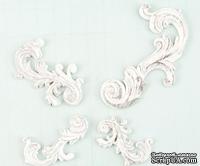 Набор украшений Prima - Shabby Chic Treasures Resin - Swirls, 4 эл - ScrapUA.com