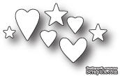 Лезвие от Memory Box -  DIES- Hearts and Stars - ScrapUA.com