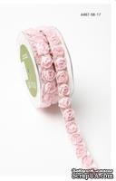 Лента - розочки самоклеющаяся от May Arts - Adhesive/Rosettes, цвет розовый, 1,5 см, 90 см