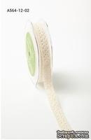 Кружево на клеевой основе от May Arts - Adhesive Crochet Ribbon, цвет слоновая кость, 1,2 см, 90 см