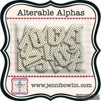 Набор букв из чипборда с рисунком Jenni Bowlin Alterable Alphas - Micro Dot, 36 штук - ScrapUA.com