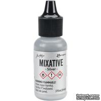 Алкогольные чернила Ranger - Silver Metallic Mixative, 15 мл