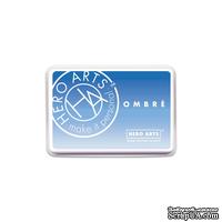 Чернила для штампинга от Hero Arts - Ombre Soft Sky to Indigo, цвет сине-голубой