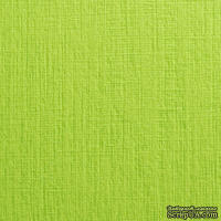 Дизайнерский картон с фактурой льна Sirio tela lime, 290 г/м2, 30х30,салатовый фисташковый