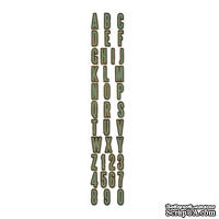 Лезвие от Sizzix - Tim Holtz - Inside Out Decorative Strip Alphabet Die  - Алфавит - ScrapUA.com