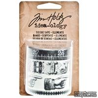Бумажные скотчи Tim Holtz - Ideaology - Tissue Tape - Elements, 4 штуки - ScrapUA.com