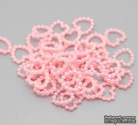 Сердце, имитация жемчуга, 11мм, цвет розовый, 10 шт. - ScrapUA.com