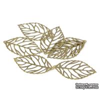 Металлическое украшение &quot;Лист&quot; 4,4х2,6см,  античная бронза, 1 шт. - ScrapUA.com