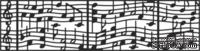 Нож для вырубки от Cheery Lynn Designs - Musical Staff Mesh Border