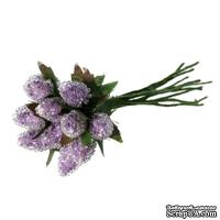 Ягодки сиреневые, 12х1.5см, 1 связка, 12шт.