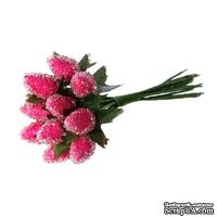 Ягодки цвета фуксии, 12х1.5см, 1 связка, 12шт.