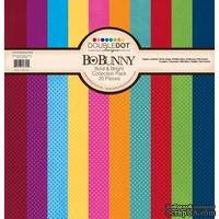 Набор кардстока BoBunny - Double Dot - Bold & Bright, 30х30 см, 20 листов