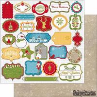 Лист двусторонней бумаги BoBunny - Dear Santa - Gift Tag, 30х30 см - ScrapUA.com