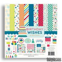 Набор бумаги от Echo Park - Birthday Wishes Boy, 12+2 листа, 30х30 см - ScrapUA.com