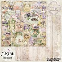 Лист скрапбумаги Blue Fern Studios - Deja Vu - Friperies, двусторонняя, 30х30 см - ScrapUA.com