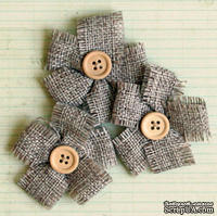 Цветочки с мешковины Maya Road - Burlap Posies, 3 шт.