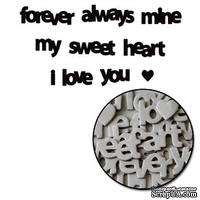 Высечки слова из чипборда от Maya Road - Chipboard Collection - Chipboard Mini Set - Love Words, 30 шт.