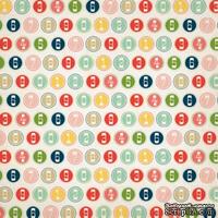 Лист скрапбумаги от Echo Park - Large Numbers, 30х30 см - ScrapUA.com