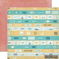 Лист двусторонней скрапбумаги Carta Bella Rough And Tumble - Explore Together Paper, 30х30 см
