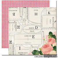 Лист двусторонней скрапбумаги Carta Bella - Beautiful Blouse, Sew Lovely, 30х30 см