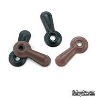 Держатели для фото и бумажных украшений Creative Impressions - Matte Black and Brown, 50 штук - ScrapUA.com