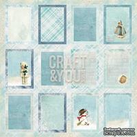 Лист скрапбумаги c картинками от Craft and You Design - Frozen Paper,  30х30 см, CP-FP07 - ScrapUA.com