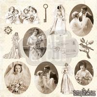 Лист скрапбумаги от Craft and You Design - My Wedding, 30х30 см, CP-MW08 - ScrapUA.com