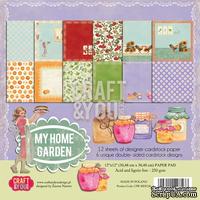 Набор плотной скрапбумаги от Craft & You Design - MY HOME GARDEN, 30x30 см, 12 шт, 250 гр/м3