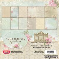 Набор односторонней скрапбумаги от Craft & You Design - Wedding Garden, 15x15 см, 36 шт, 190 гр/м2
