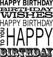 Резиновый штамп от Memory Box - Happy Birthday Background