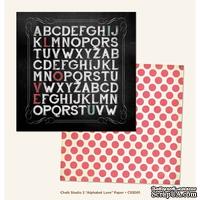 Лист скрапбумаги My Mind's Eye Alphabet Love, 30х30 см, двусторонняя