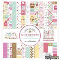 Набор бумаги для скрапбукинга от Doodlebug - Made With Love, 30х30 см, 12+1 лист