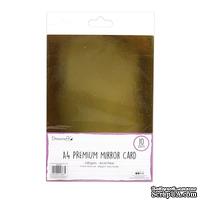 Набор зеркальной бумаги от Dovecraft - Mirror Card – Gold, А4, 10 шт.