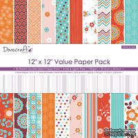 Набор  двусторонней скрапбумаги от  Dovecraft - More or Less Value Pack, 30x30 см, 30 шт - ScrapUA.com