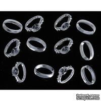 Набор декоративных пуговиц Dress It Up - Wedding rings - ScrapUA.com