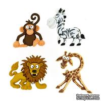 Набор декоративных пуговиц Dress It Up - Silly safari - ScrapUA.com