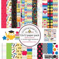 Набор кардстока от Doodlebug Cardstock - back to school, двусторонний, 30,5 x 30,5 см
